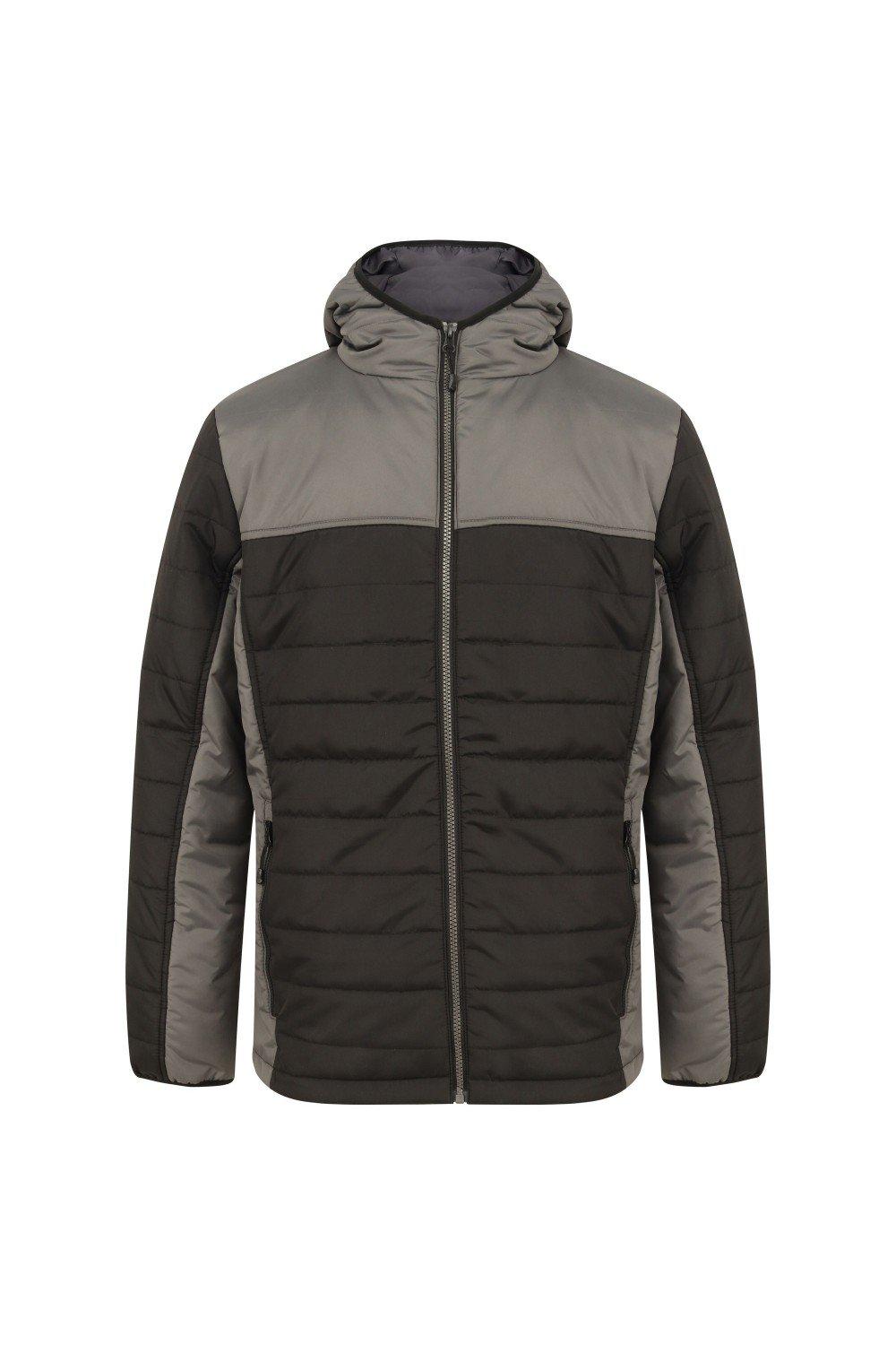 Finden and Hales Hooded Contrast Padded Jacket